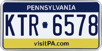 PA license plate KTR6578