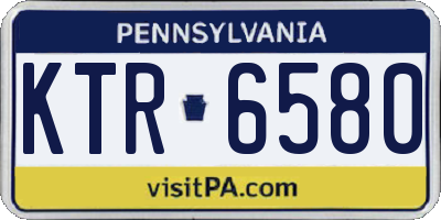 PA license plate KTR6580