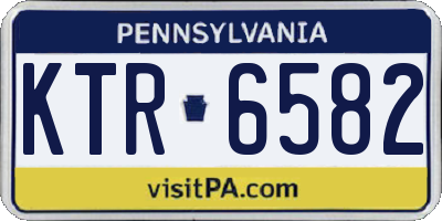 PA license plate KTR6582