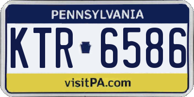 PA license plate KTR6586