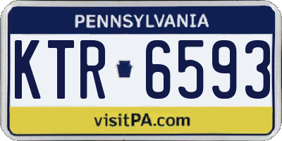 PA license plate KTR6593