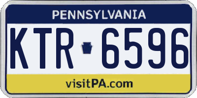 PA license plate KTR6596