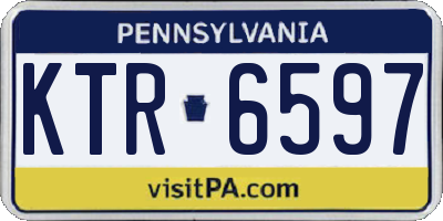 PA license plate KTR6597