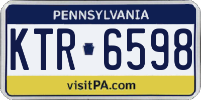 PA license plate KTR6598