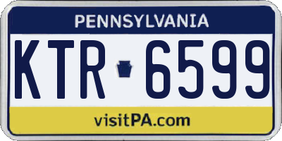 PA license plate KTR6599