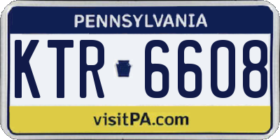 PA license plate KTR6608