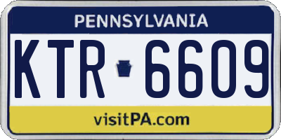 PA license plate KTR6609