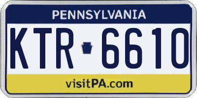 PA license plate KTR6610