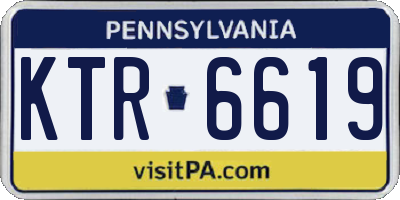 PA license plate KTR6619