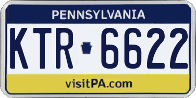PA license plate KTR6622