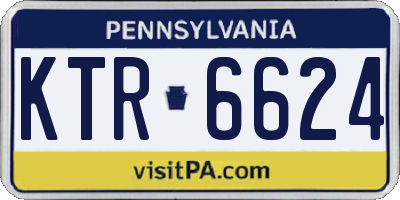 PA license plate KTR6624