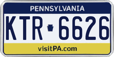 PA license plate KTR6626