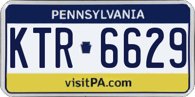 PA license plate KTR6629