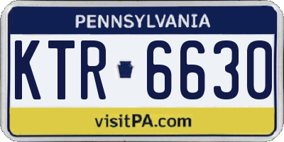 PA license plate KTR6630