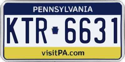 PA license plate KTR6631