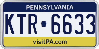 PA license plate KTR6633