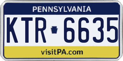 PA license plate KTR6635