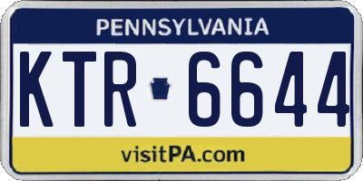 PA license plate KTR6644