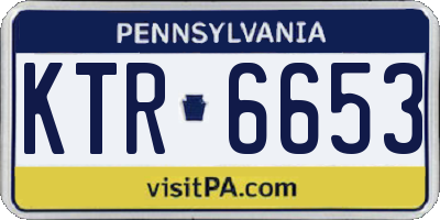 PA license plate KTR6653