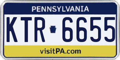 PA license plate KTR6655