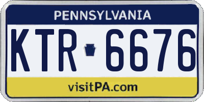 PA license plate KTR6676