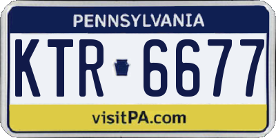 PA license plate KTR6677