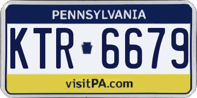 PA license plate KTR6679