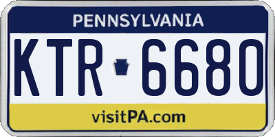 PA license plate KTR6680