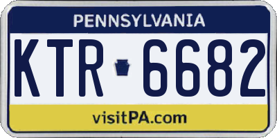 PA license plate KTR6682