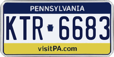PA license plate KTR6683