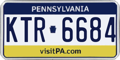 PA license plate KTR6684