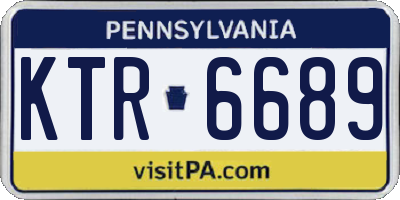 PA license plate KTR6689