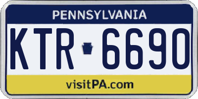 PA license plate KTR6690