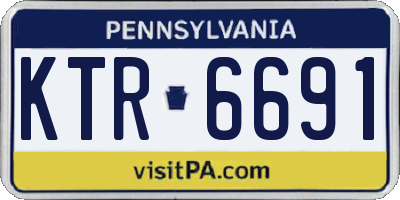 PA license plate KTR6691