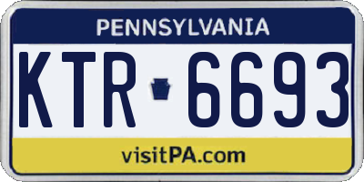 PA license plate KTR6693