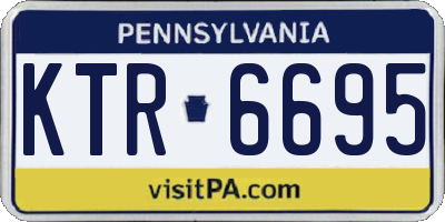 PA license plate KTR6695