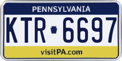 PA license plate KTR6697