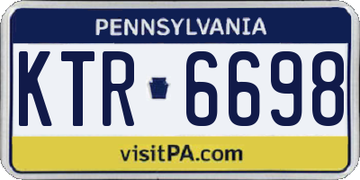 PA license plate KTR6698