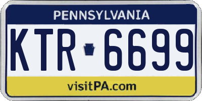 PA license plate KTR6699