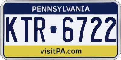 PA license plate KTR6722