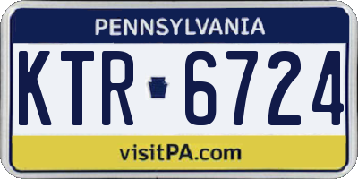 PA license plate KTR6724