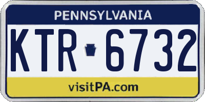 PA license plate KTR6732