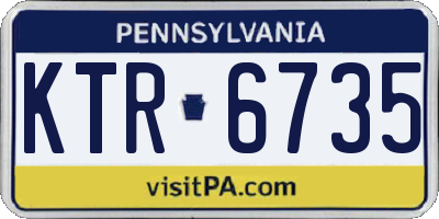 PA license plate KTR6735