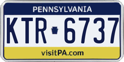 PA license plate KTR6737