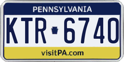 PA license plate KTR6740
