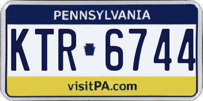 PA license plate KTR6744