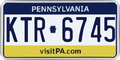 PA license plate KTR6745