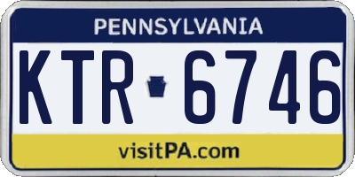 PA license plate KTR6746