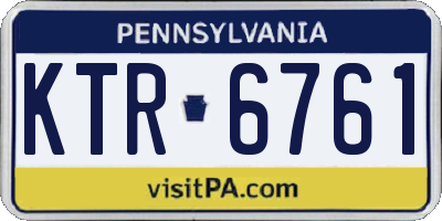 PA license plate KTR6761