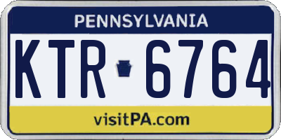 PA license plate KTR6764